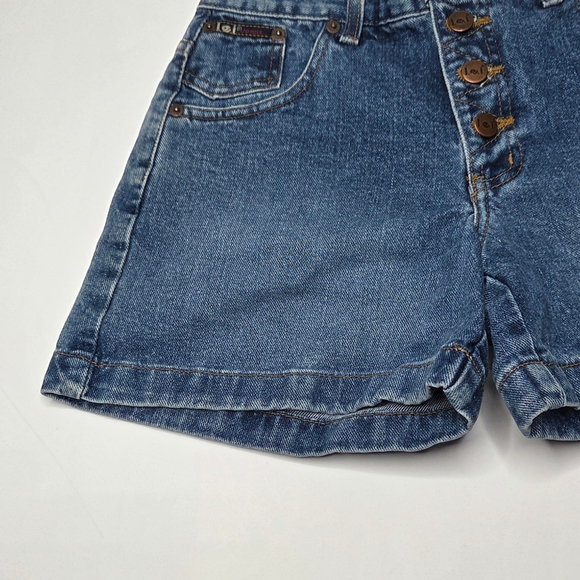 Y2K Vintage 90's l.e.i. Blue Jean Denim Shorts Mid Rise Juniors/Women's Size 5 - Picture 4 of 12
